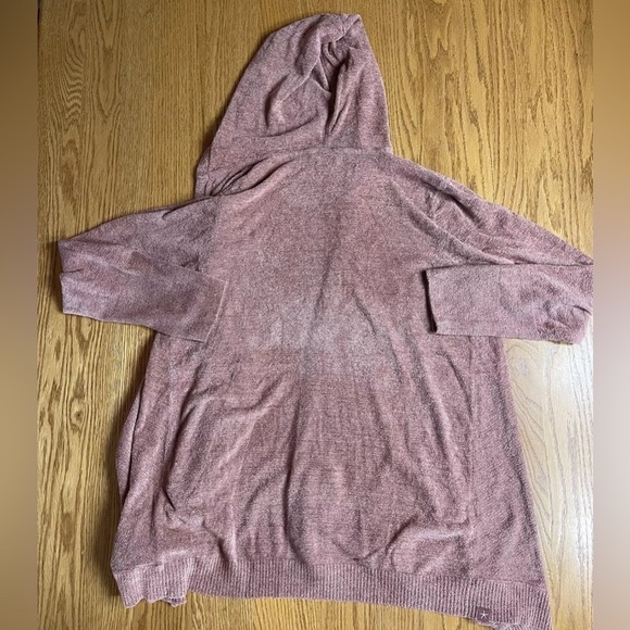 Barefoot Dreams CozyChic Ultra Lite Hooded Seashore Cardigan A476513 Large Clay - Picture 4 of 6